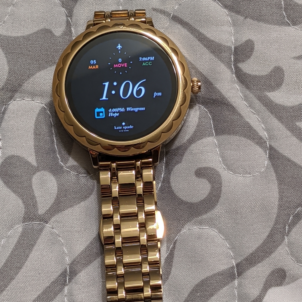 Kate Spade gold scallop smart watch